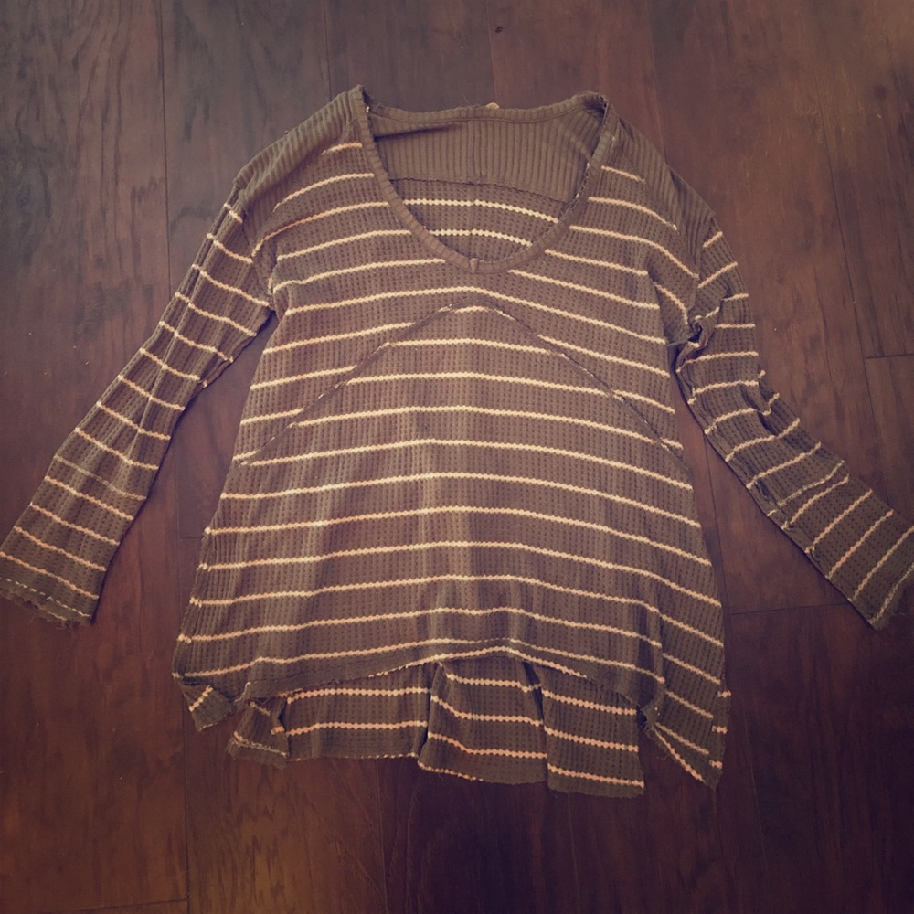 Free People flowy oversized long sleeve shirt